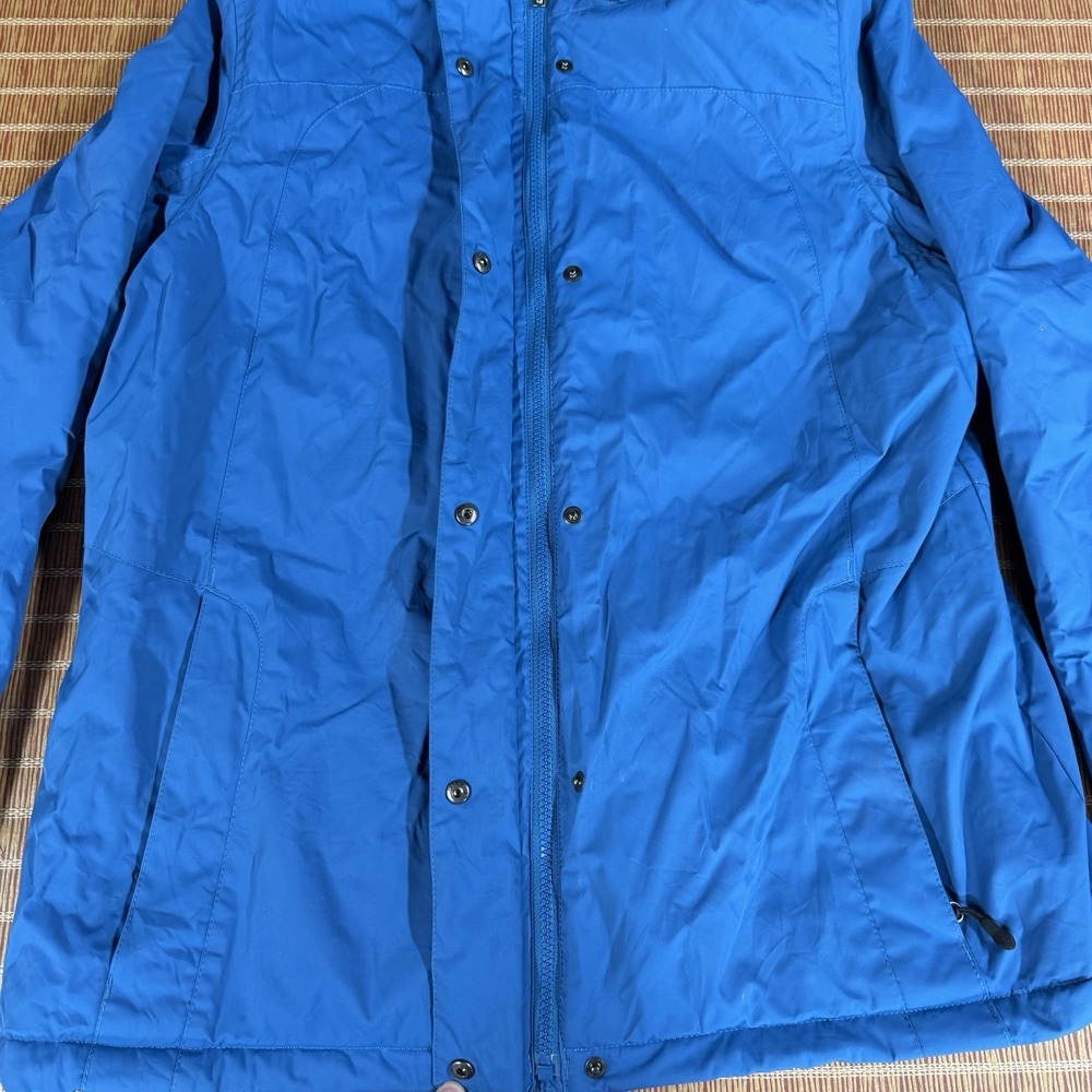 LL Bean Winter Warmer Coat Women Size Large Teal Fleece Lined Hooded Jacket - Picture 2 of 8